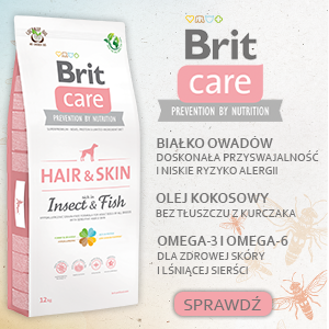 Brit Care Hair&Skin hipoalergiczna karma z białkiem owadów i białą rybą